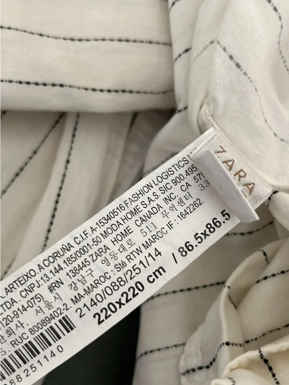 Zara Queen Duvet and King Shams -100% Cotton